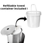 Stainless Steel Wipes Dispenser and Trash Can