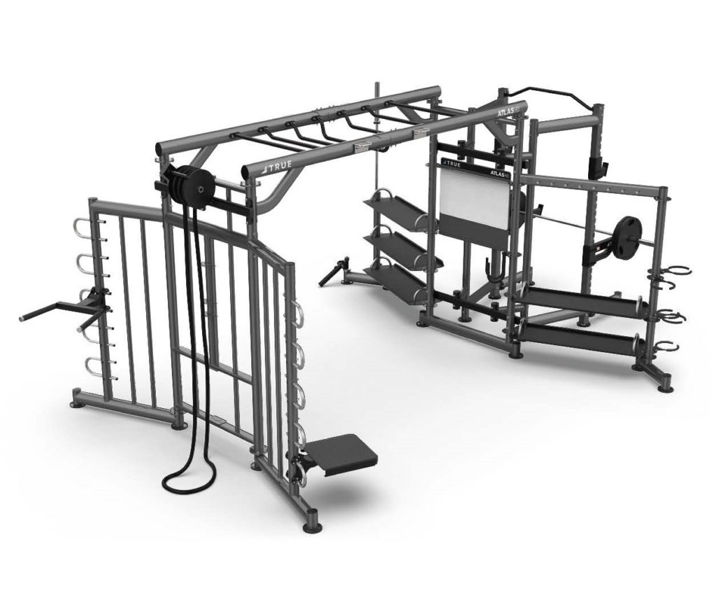 ATLAS HD Our largest freestanding Group Training System with even more options for customization with functional trainer and accessory add-ons. Space-efficient and built for optimal performance with groups large and small with the performance and reliability you can expect from TRUE.