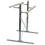Alvas Free Standing Frames for Two Barres are strong, sturdy, durable, easily adjustable and portable. The Free Standing Frame allows each barre to be on opposite sides of the unit, or on the same side.