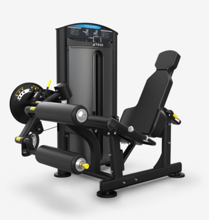TRUE FORCE Selectorized Line FORCE Series, all adjustments for both exercises on this leg extension/leg curl machine are clearly labeled to provide users with extreme ease of use.