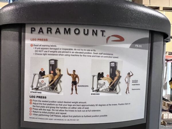 Paramount FS-51 Leg Press