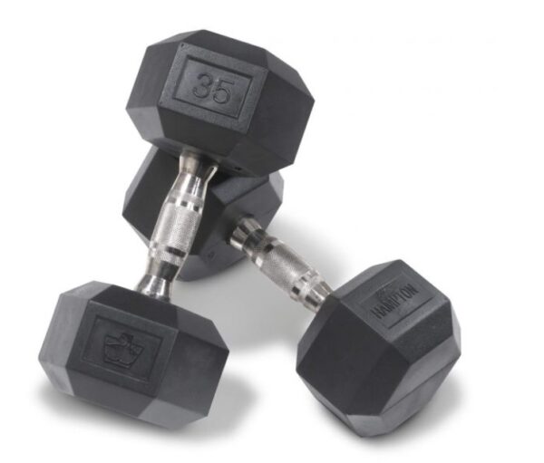 Dumbbells Rubber Hex HAMPTON SET 5-75 lbs.