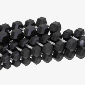 Dumbbells Rubber Hex HAMPTON SET 5-75 lbs.