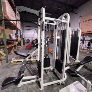 Pro Maxima Raptor Multi-Station Gym 3 Stations-CM-752 Hi Lat Pull, CM-730 Adjustable Cable Column, CM-725 Seated Cable Row