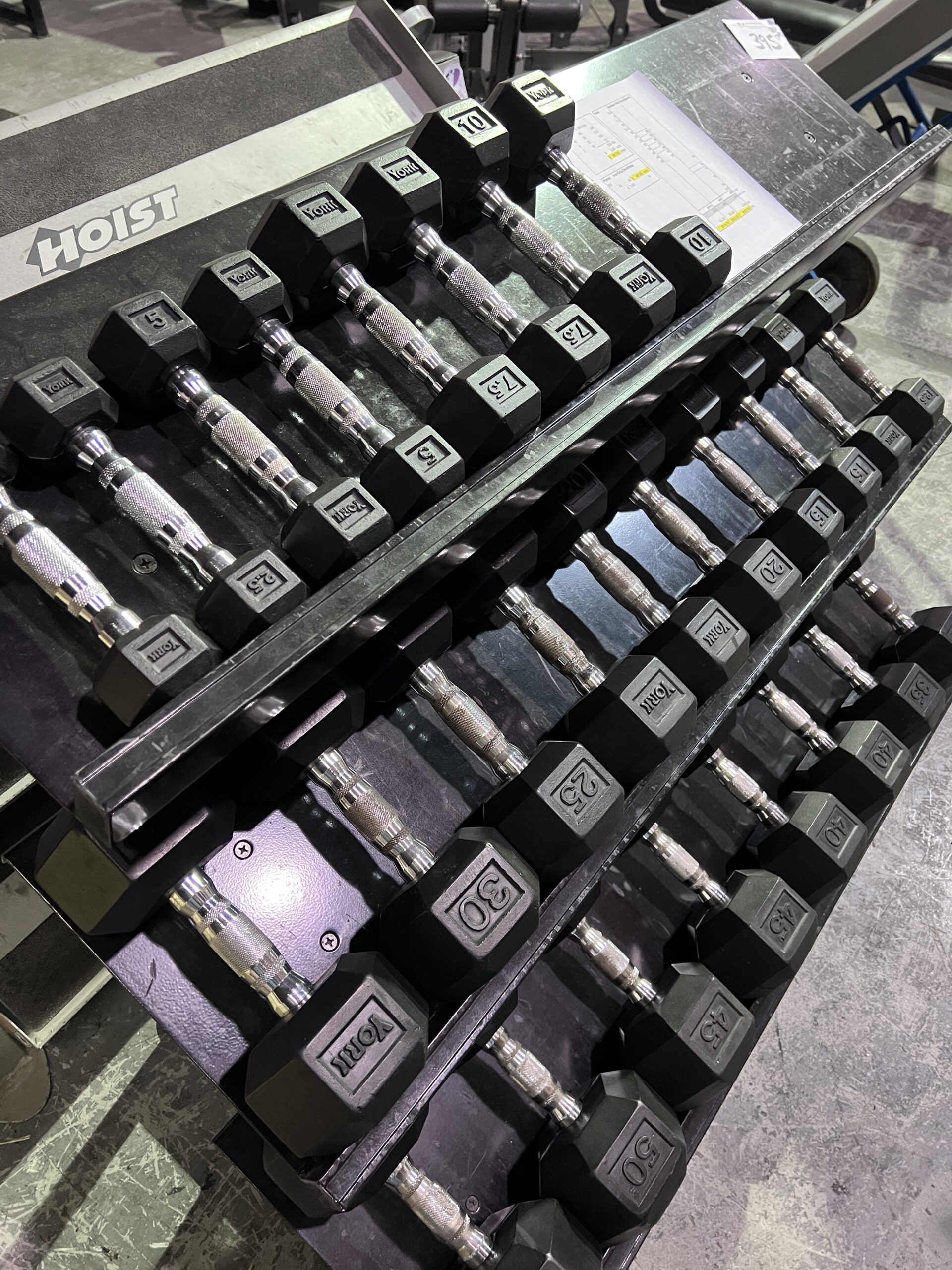 York Rubber Hex Dumbbell features durable rubber-covered heads for increased safety and comfort.