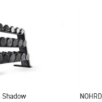 NOHRD DumbBells come paired with our space-saving, solid wood storage rack, sure to become a focal point in any gym space. The DumbBell diameters remain uniform across weight ranges, ensuring a streamlined look and seamless weight transitions. The angled wood frame is designed for maximized stability and organized convenience for your strength training session.