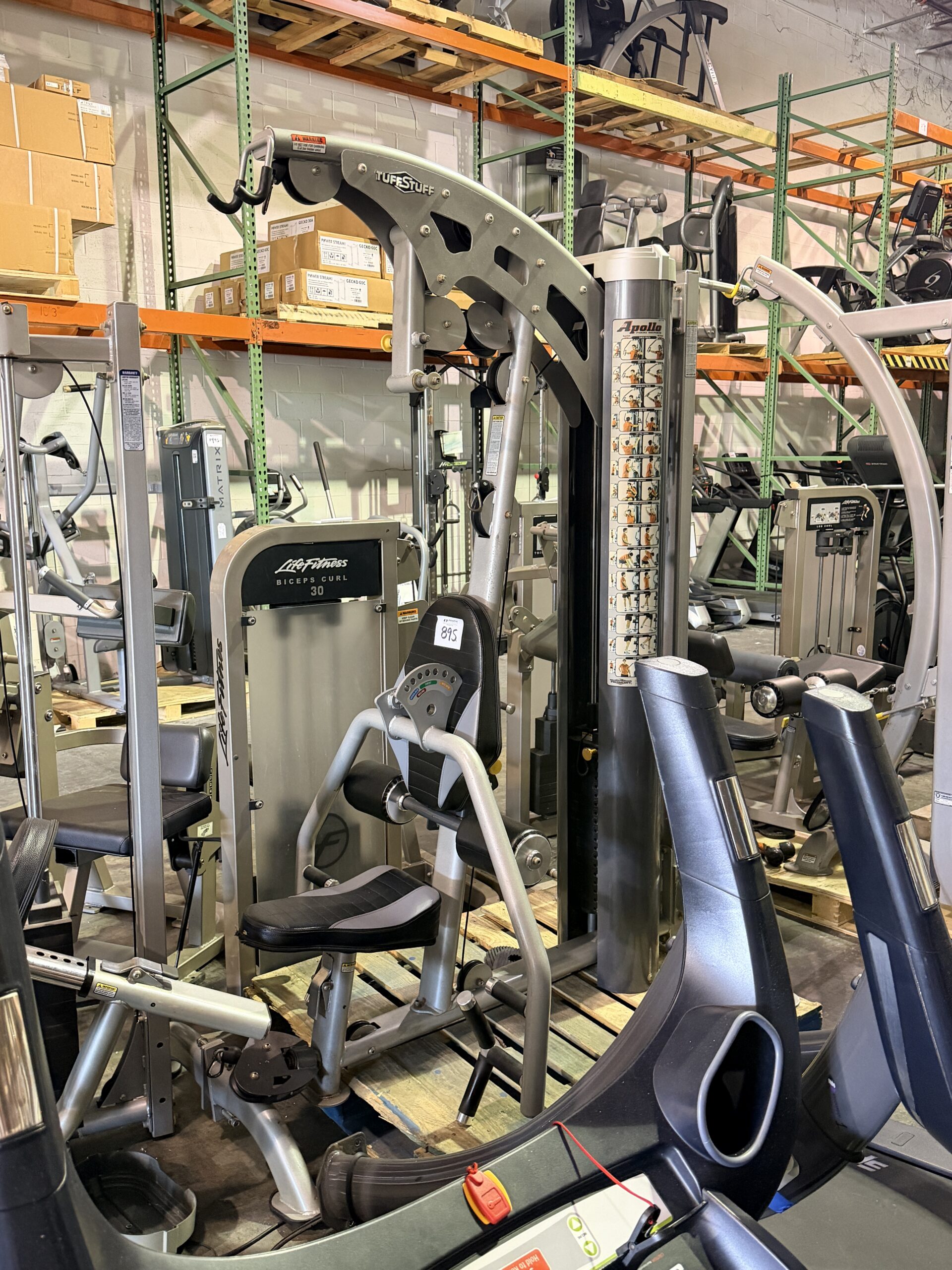 Tuff Stuff Apollo Multi Press -Lat Pulldown/Mid Row Vertical Multi-Press, Chest Row, Bi, Ab Crunch Selectorized