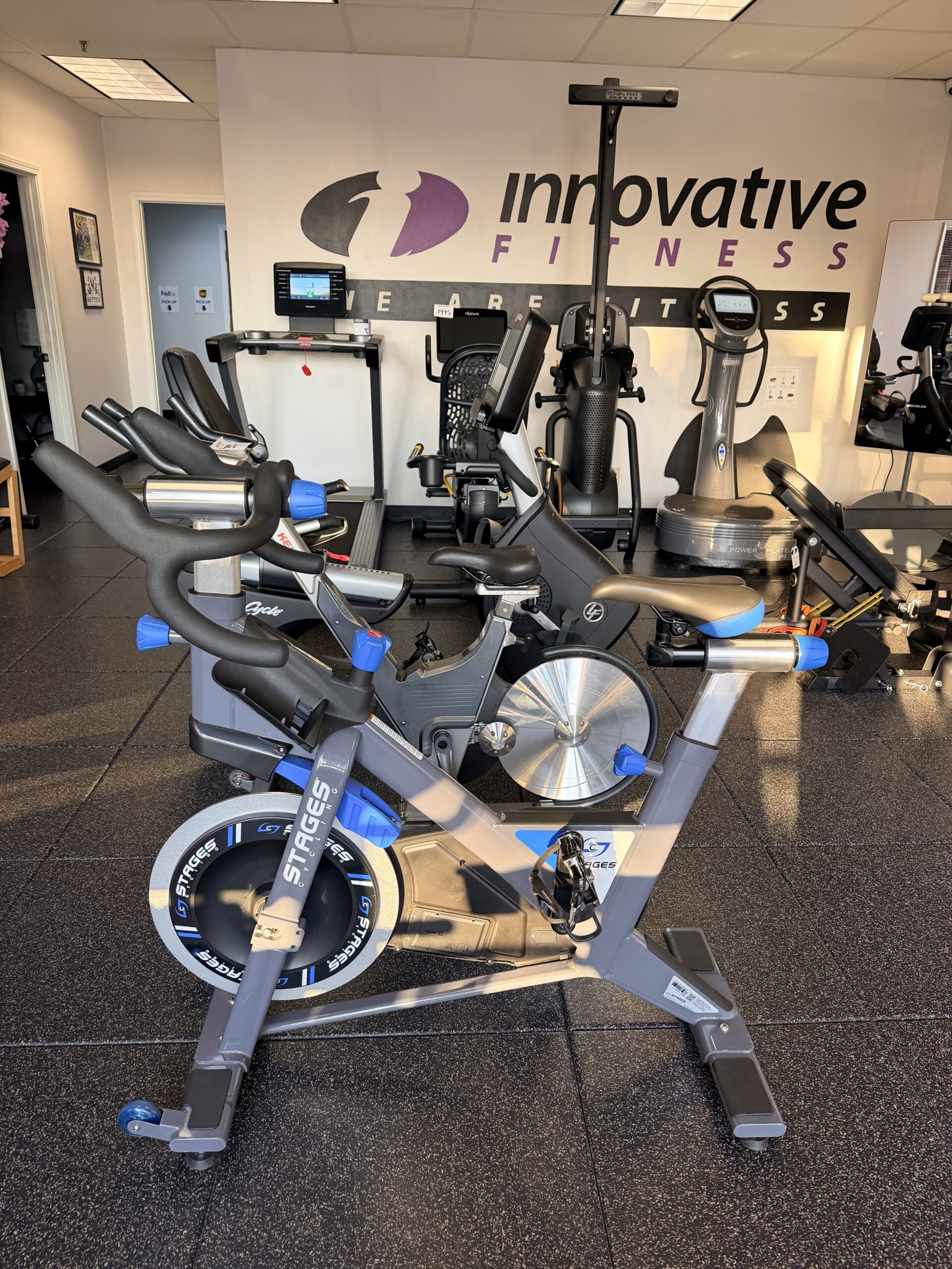 Stages SC1 indoor cycling bike available at Innovative Fitness in Kennesaw, GA, designed for studio cycling and commercial fitness environments.