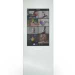 Front view of the Echelon Reflect Touch 60 interactive fitness mirror sold by Innovative Fitness in Kennesaw, Georgia for home and commercial fitness facilities.