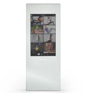 Front view of the Echelon Reflect Touch 60 interactive fitness mirror sold by Innovative Fitness in Kennesaw, Georgia for home and commercial fitness facilities.